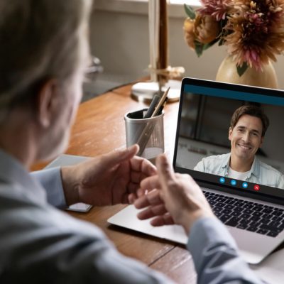 Psychologist talking to a man